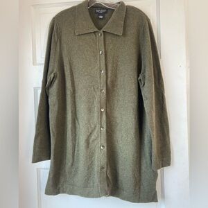 Daniel bishop green 100% cashmere sweater 1X